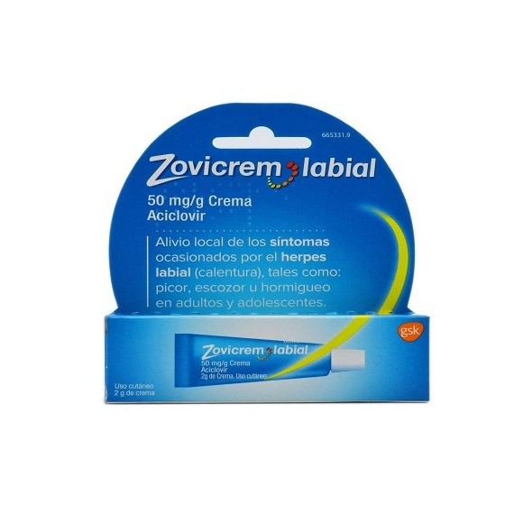 ZOVICREM LABIAL 50 mg/g CREMA, 1 tubo de 2 g - 1
