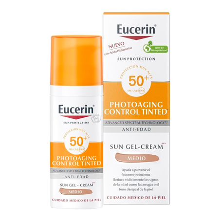 EUCERIN SOLAR SPF50 PHOTOAGING CONTROL ANTIEDAD COLOR GEL CREMA 50 ML - 1
