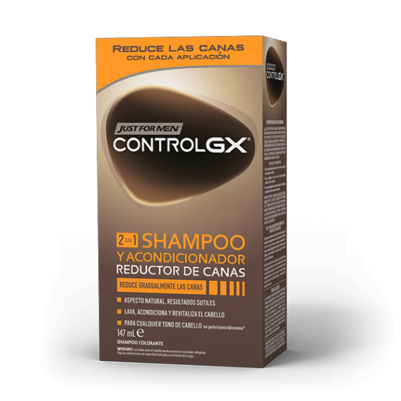 JUST FOR MEN CONTROL GX CHAMPÚ Y ACONDICIONADOR 2 EN 1 118 ML - 1