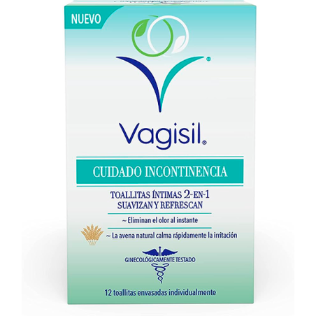 VAGISIL CUIDADO INCONTINENCIA TOALLITAS 12 U - 1