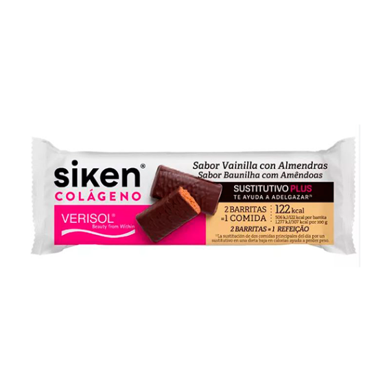 SIKEN BARRITA COLAGENO VAINILLA ALMENDRA 40G 1U