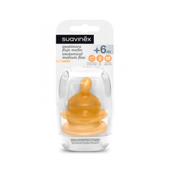 SUAVINEX TETINA LATEX ANATOMICA T 2 M 2 U