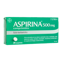 ASPIRINA 500 MG  20 COMP