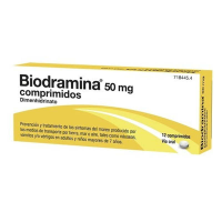 BIODRAMINA 50 mg COMPRIMIDOS, 12 comprimidos