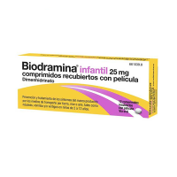 BIODRAMINA INFANTIL 25 mg COMPRIMIDOS RECUBIERTO