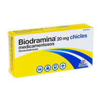 BIODRAMINA 20 mg CHICLES MEDICAMENTOSOS, 12 chic