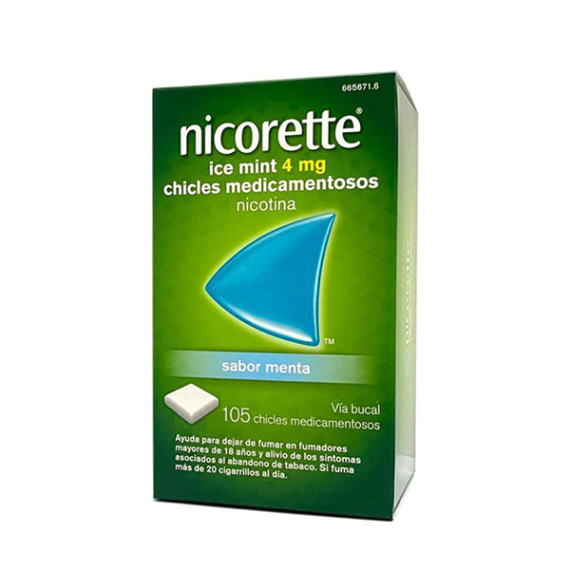 NICORETTE ICE MINT 4 mg CHICLES MEDICAMENTOSOS,