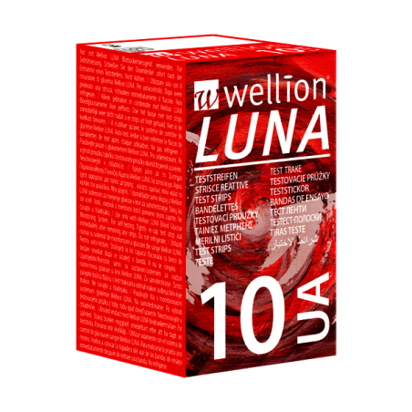 WELLION LUNA TIRAS REACTIVAS ACIDO URICO 10 UD