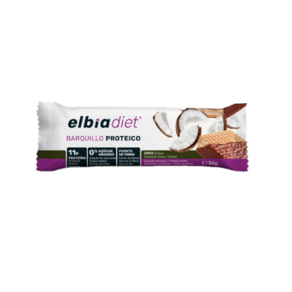 ELBIADIET BARQUILLO PROTEICO SABOR COCO 1UD
