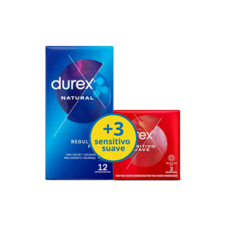 DUREX PRESERVATIVO NATURAL PLUS 12 U + 3U REGALO