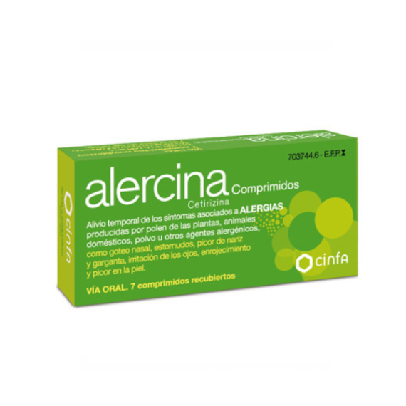ALERCINA 10 mg COMPRIMIDOS, 7 comprimidos