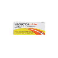 BIODRAMINA CAFEINA COMPRIMIDOS RECUBIERTOS, 12 c