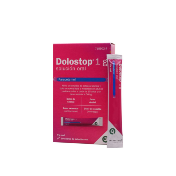 DOLOSTOP 1 G 10 SOBRES SOLUCION ORAL 10 ML