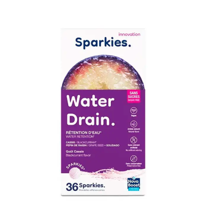 Sparkies Water Drain 36 Perlas Sabor Grosella
