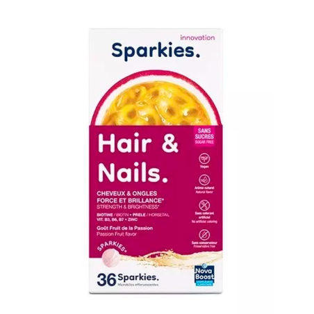 Sparkies Hair Nail 36 Perlas Sabor Fruta Pasion