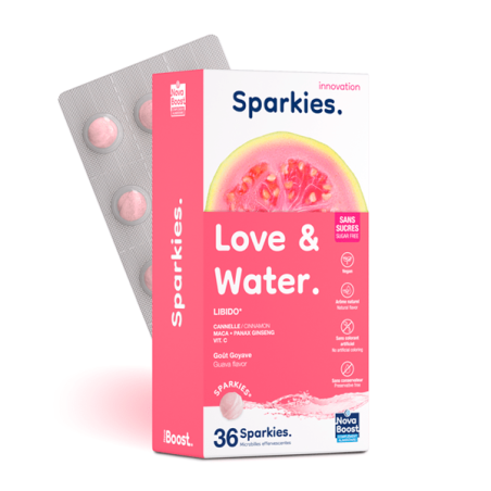 Sparkies Love Water 36 Microperlas Sabor Guayaba