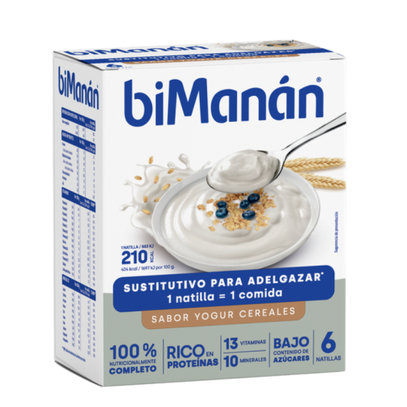 Bimanan Sustitutivo Crema Yogur Cereales 6 Sobre