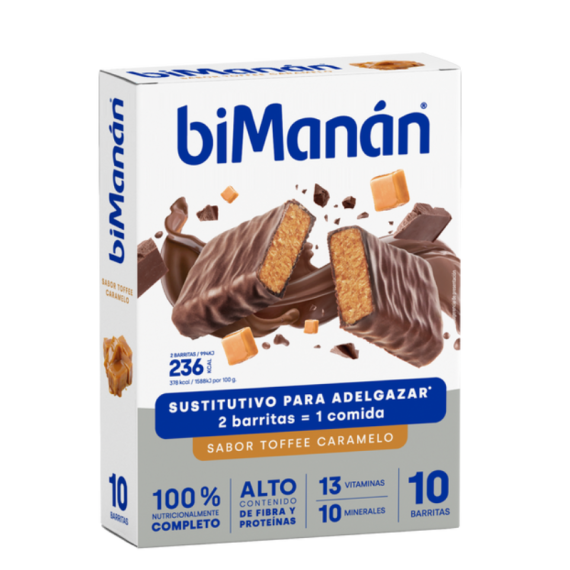 Bimanan Sustitutivo Barritas Toffee 10 u