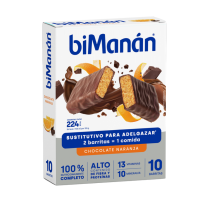 Bimanan Sustitutivo Barritas Choco Naranja 10 u