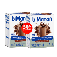 Bimanan Sustitutivo Batido Chocolate 6+6 Sobres