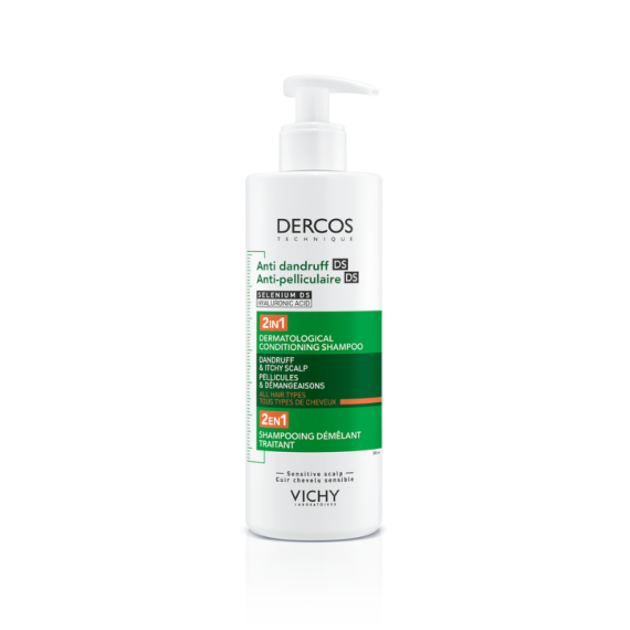 Dercos Champu Anticaspa 2 En 1 390 Ml