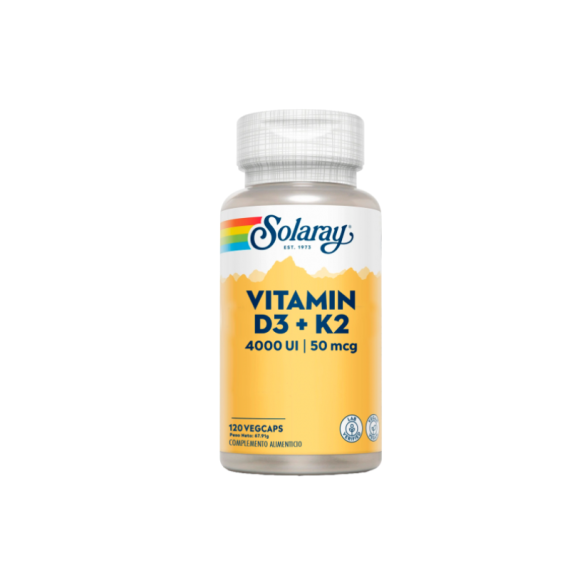 Solaray Vitamina D3+K2 4000ui 120 Vegcaps
