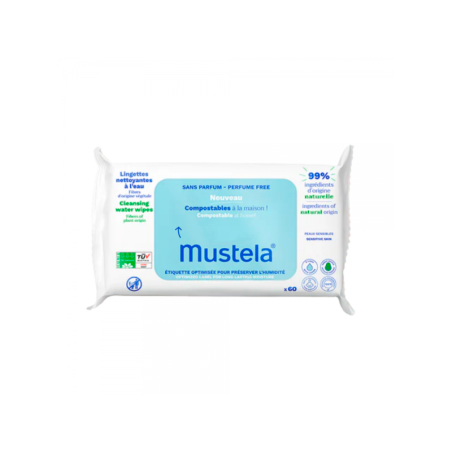 Mustela Toallitas Agua De Algodon 60ud Toallitas