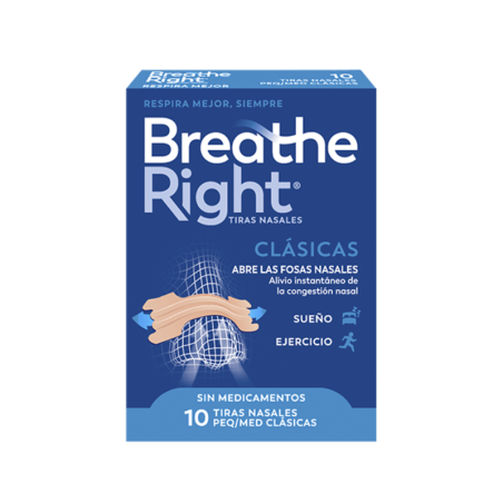 Breathe Right Tiras Nasales T-Peq-Med 10 U