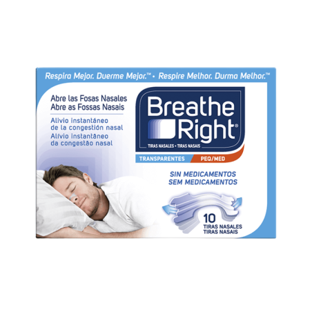 Breathe Right Tiras Nasales Transparen T-PM 10u