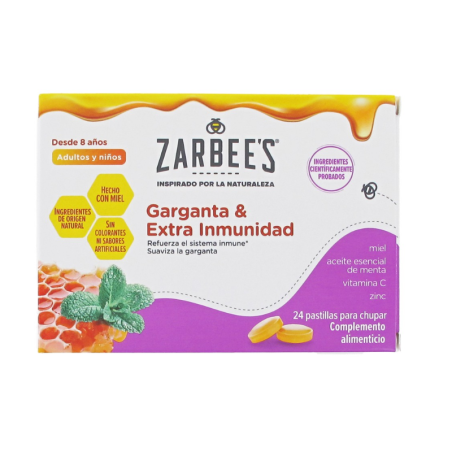 Zarbees Garganta Extra Inmunidad 24 Pastillas