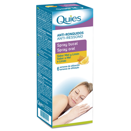 QUIES SPRAY BUCAL ANTIRRONQUIDOS MIEL Y LIMON 70 ML - 1