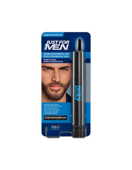 Just For Men Canas Pincel Castaño Oscuro 9 Ml