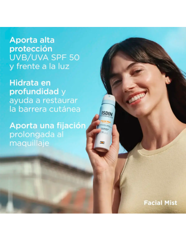 Isdin Solar Spf50 Spray Bruma Facial 100 Ml