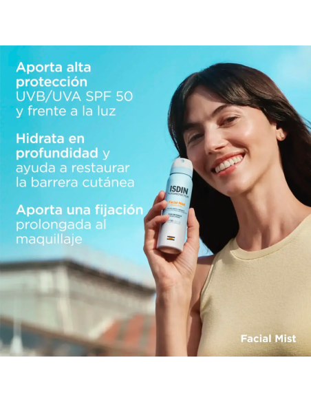 Isdin Solar Spf50 Spray Bruma Facial 100 Ml