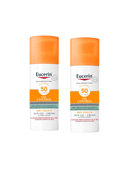 Eucerin Solar Gel Crema Oil Control x2 Pack Ahorro