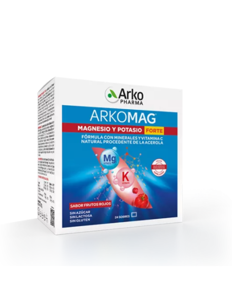 Arkomag Magensio Y Potasio Forte 24 Sobres