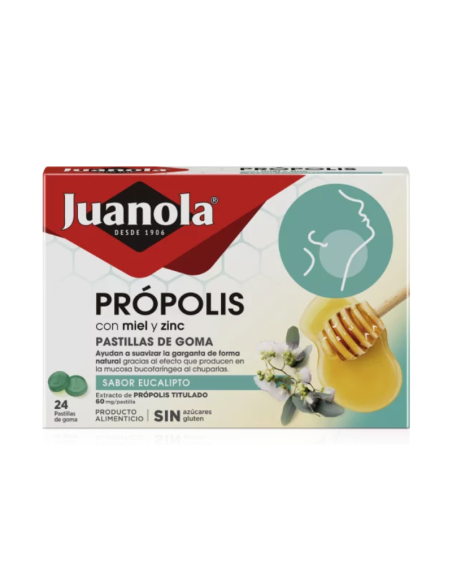 Juanola Propolis Miel Zinc Eucalipto 24 U