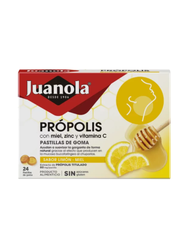 Juanola Propolis Miel-Limon, Zinc, Vit C 24 U