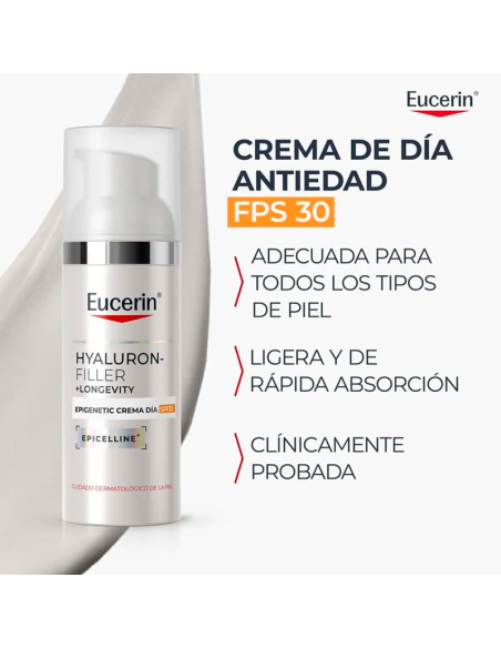 Eucerin Hyaluron Filler Long Crem Dia Fps30