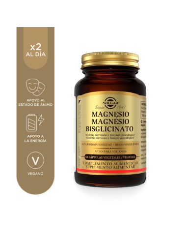 Solgar Magnesio Glycinate 60 Capsulas