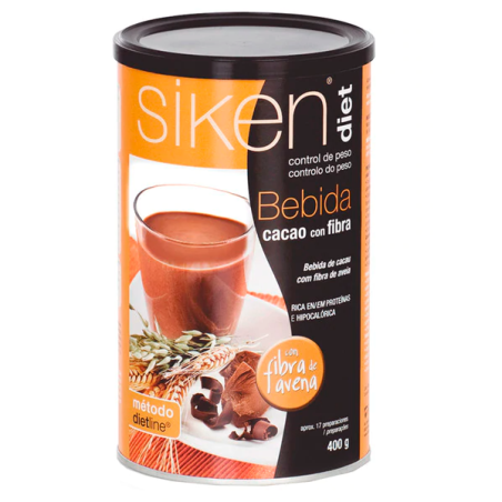 SIKEN DIET BEBIDA DE CACAO CON FIBRA 400 G - 1