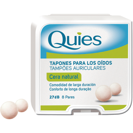QUIES TAPONES OIDOS CERA NATURAL 16 U - 1