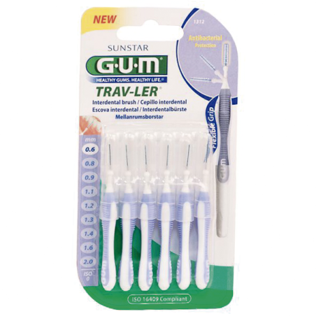GUM CEPILLO INTERDENTAL 0.6 MM 6 UNIDADES - 1
