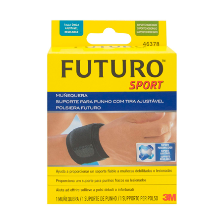 FUTURO MUÑEQUERA SPORT VELCRO NEGRO T-U - 1