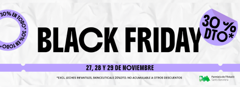 Descubre nuestros descuentos de Black Friday en farmacia 2025: desde un 30% de descuento